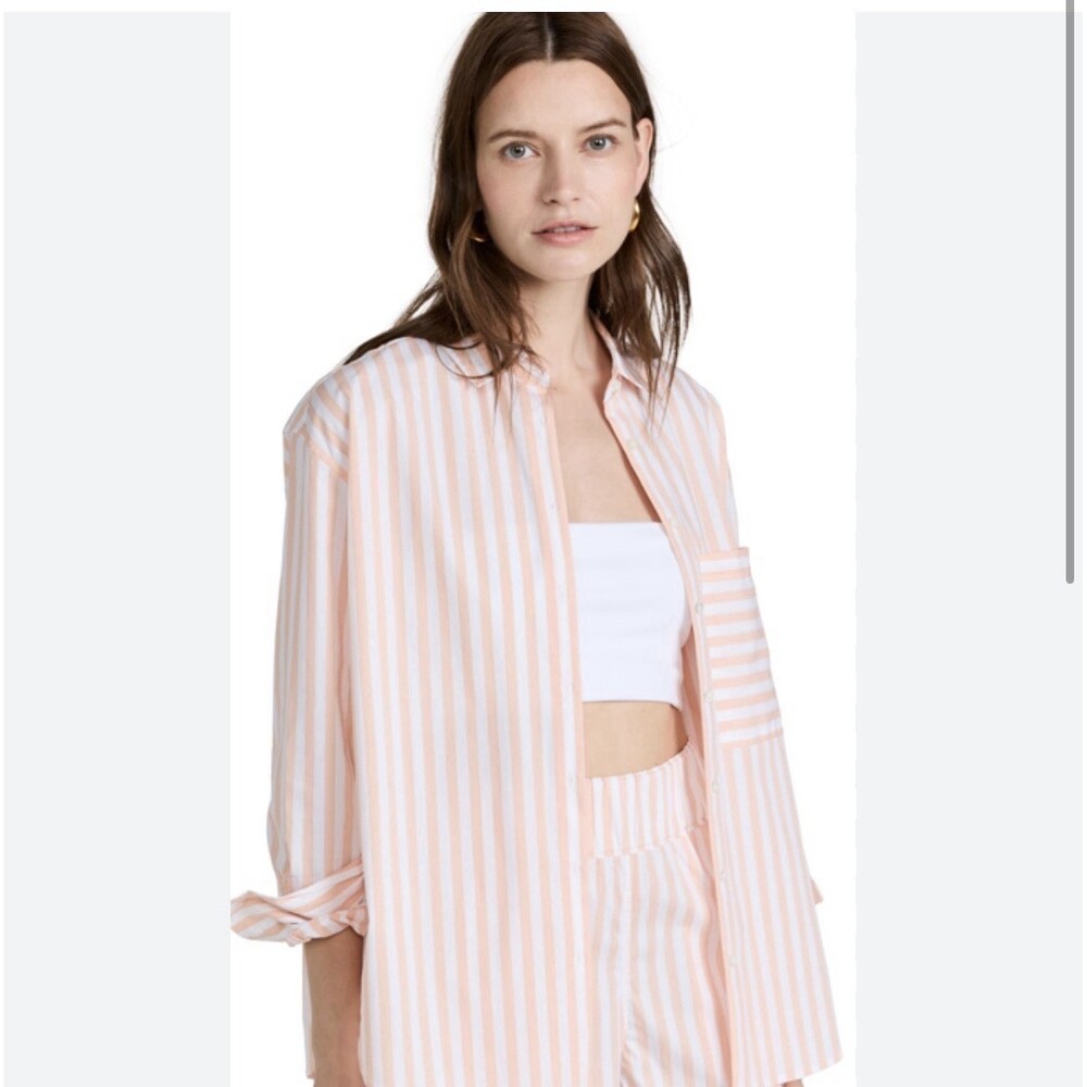 AYR The Deep End Button Down Shirt Striped Oversized